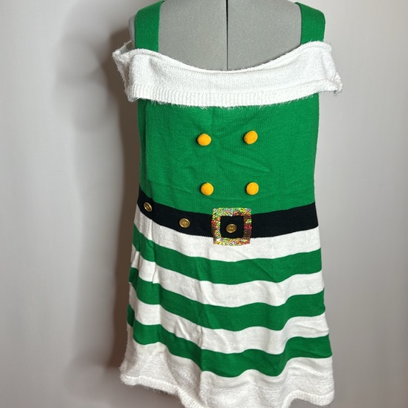 Planet gold elf plus size ugly sweater dress for women size 2X Christmas - Picture 8 of 9